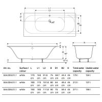 Ванна акрилова Geberit Soana Slim rim Duo 170х75 554.003.01.1
