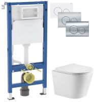Geberit Duofix 458.103.00.2 з клавішею Delta20 + підвісний унітаз Imprese Dobry Twist c06802203 із сидінням Soft Close