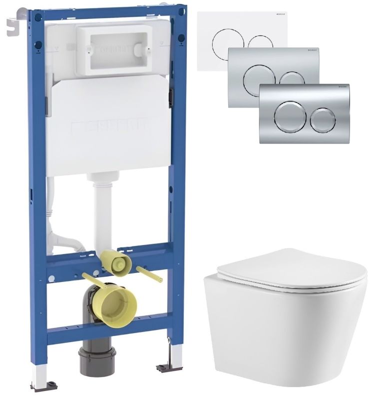 Geberit Duofix 458.103.00.2 з клавішею Delta20 + підвісний унітаз Imprese Dobry Twist c06802203 із сидінням Soft Close