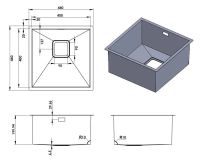 Кухонная мойка Fabiano Quadro медь 8216.401.0895
