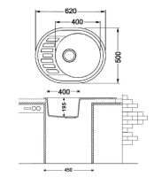 Кухонна мийка Fabiano Arc бежевий 8221.401.0464
