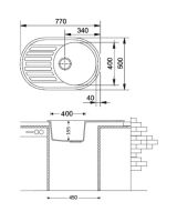 Кухонна мийка Fabiano Arc бежевий 8221.401.0469
