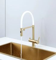 Змішувач для кухні Fabiano Fkm 3130 золото/білий 8231.403.1933 під фільтровану воду