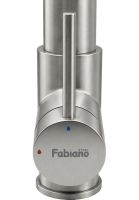 Змішувач для кухні Fabiano Fkm 3128 сталь/чорний 8231.403.1937 під фільтровану воду з висувною лійкою