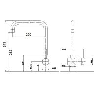 Смеситель для кухни Fabiano Fkm 32 Ss сталь матовая 8232.401.0498