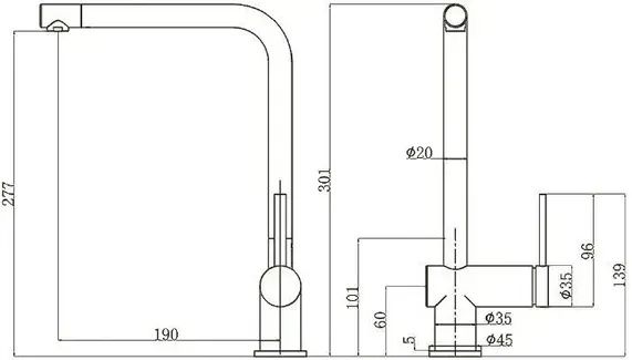 Змішувач для кухні Fabiano Fkm 55 Ss бежевий/сталь 8232.401.0797