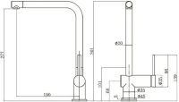 Змішувач для кухні Fabiano Fkm 55 Ss бежевий/сталь 8232.401.0797