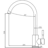 Смеситель для кухни Fabiano Skf 850 St бежевый/сталь 8232.401.0910
