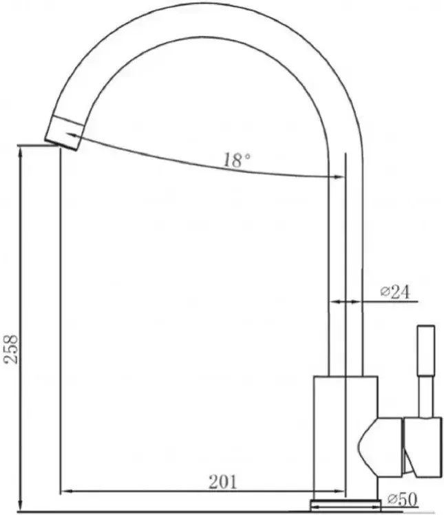 Змішувач для кухні Fabiano Skf 850 St титановий/сталь 8232.401.0913