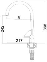 Смеситель для кухни Fabiano Fkm 72 Ss сталь матовая 8232.401.1609