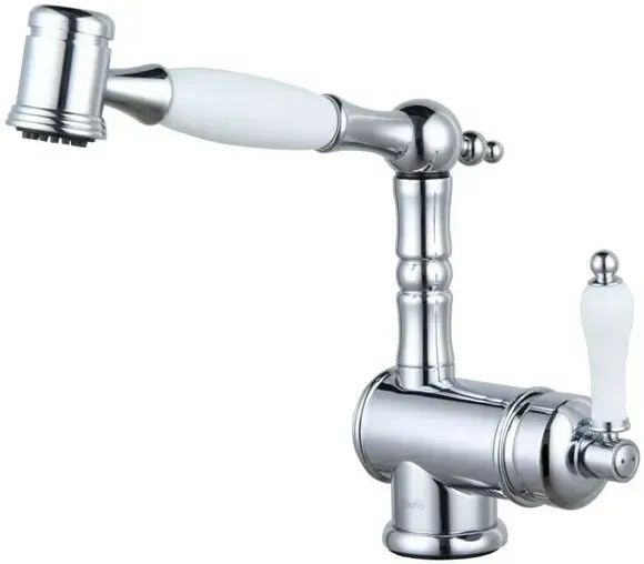 Змішувач для кухні Fabiano Fkm 67P Ss хром глянцевий 8232.403.0755 з висувною лійкою