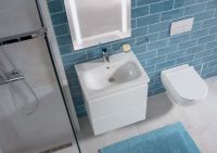 Тумба підвісна Jika Mio 57 см білий глянцевий H40J7144015001 з раковиною