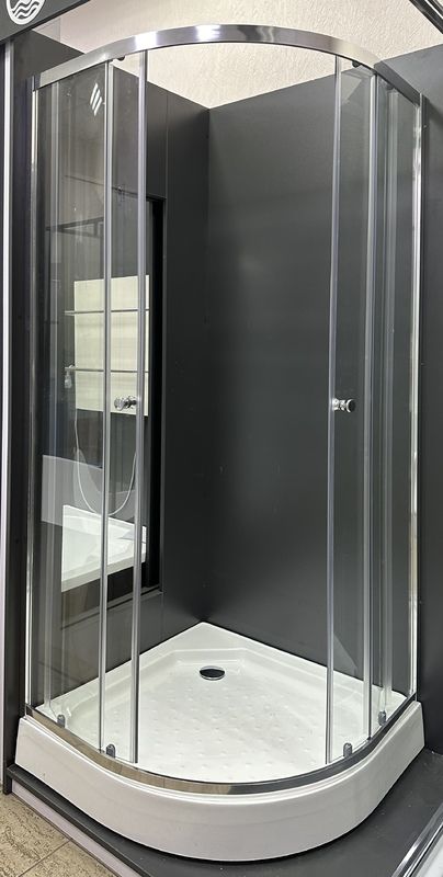 Душевая кабина Veronis 90х90 (Профиль – хром, стекло – прозрачное) KN-15-00 с поддоном 