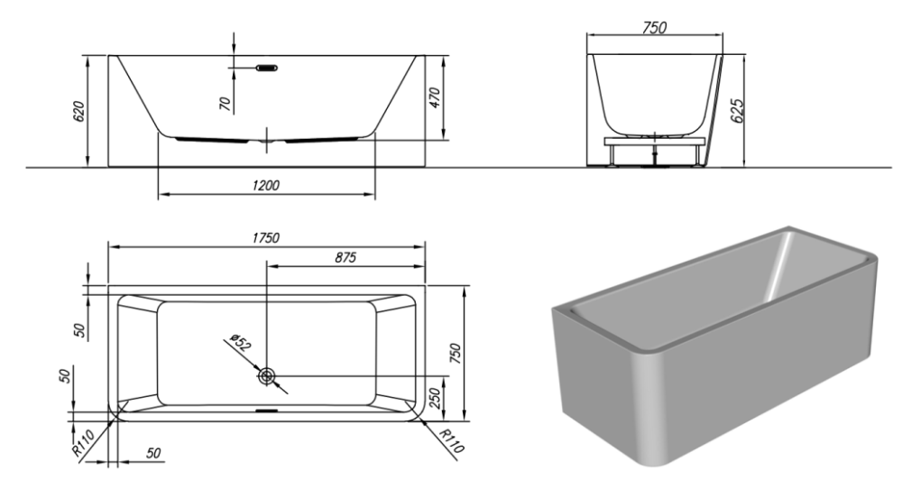 Ванна акрилова Kolpa San Elektra SP 170x75 513490