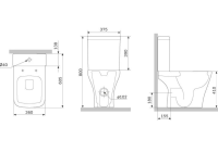 Унітаз підлоговий Am.Pm Gem Rimless CGA8601SC з бачком і сидінням Soft Close