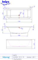 Ванна акрилова Kolpa San Elektra 170x75 740670