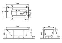 Ванна акрилова VitrA Neon 150x70 88-52510001000