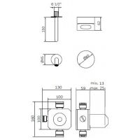 Смеситель для раковины GRB Incool черный матовый 90108002