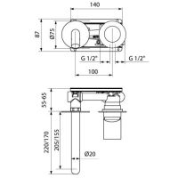 Змішувач для раковини GRB Cool PVD чорний матовий 90534492