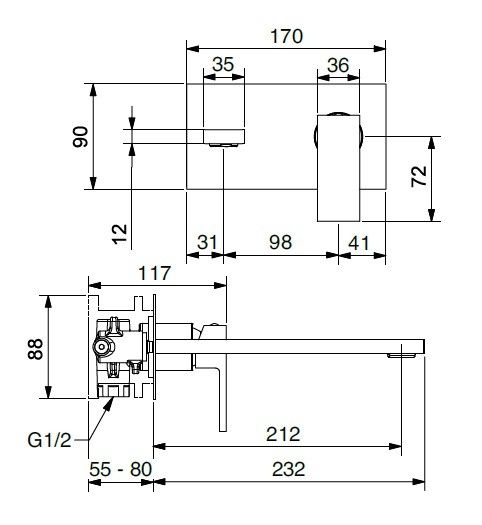 Змішувач для раковини Bugnatese Tetris брошований нікель TETNS9147