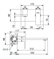 Змішувач для раковини Bugnatese Tetris брошований нікель TETNS9147