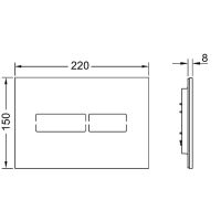 Клавиша смыва TECE Lux черный глянцевый 9240961