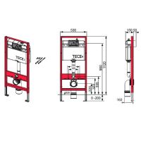 Инсталляция для унитаза TECE Base 9400405 с клавишей