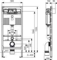 Инсталляция для унитаза TECE Base 9400412 с клавишей
