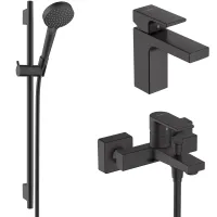Набір змішувачів Hansgrohe Vernis Shape 3 в 1 чорний матовий 20230003