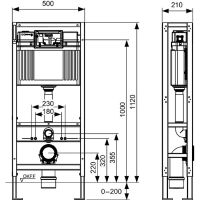 Інсталяція для унітазу TECE Construct 9500393