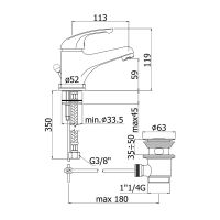 Змішувач для раковини Paffoni Apollo 3 хром APM3075CR