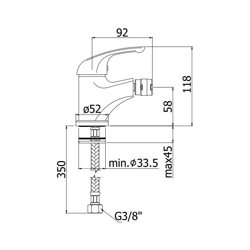 Змішувач для біде Paffoni Apollo 3 хром APM3131CR