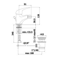 Змішувач для біде Paffoni Apollo 3 хром APM3135CR