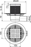 Трап для душу AlcaPlast APV101 з решіткою