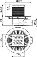 Трап для душу AlcaPlast APV102 з решіткою