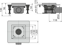 Трап для душу AlcaPlast APV120 без решітки