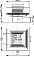 Трап для душу AlcaPlast APV1324 з решіткою