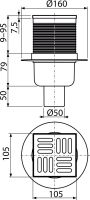Трап для душу AlcaPlast APV2 з решіткою