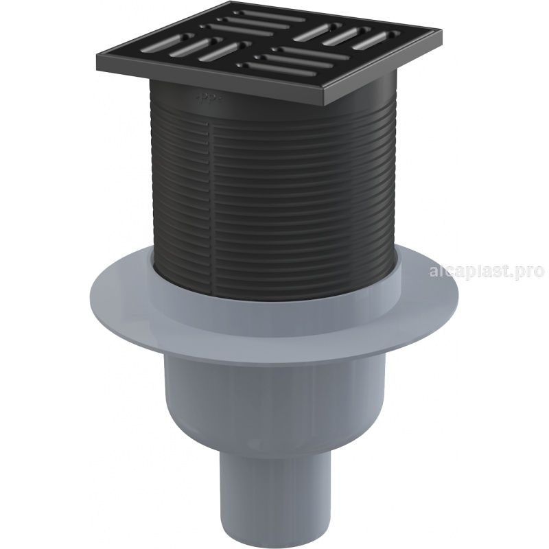 Трап для душу AlcaPlast APV32Black з решіткою