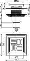 Трап для душу AlcaPlast APV4444 з решіткою