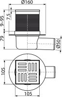 Трап для душу AlcaPlast APV5111 з решіткою