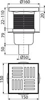 Трап для душу AlcaPlast APV6211 з решіткою