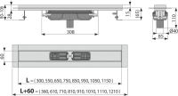 Душовий канал AlcaPlast APZ1106-650 без решітки