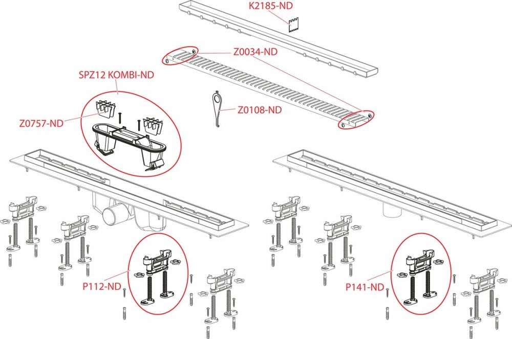 Душовий канал AlcaPlast APZ12-1050 без решітки