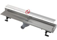 Душовий канал AlcaPlast APZ13-DOUBLE9-650 з решіткою під плитку