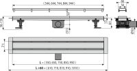 Душовий канал AlcaPlast APZ13-DOUBLE9-750 з решіткою під плитку
