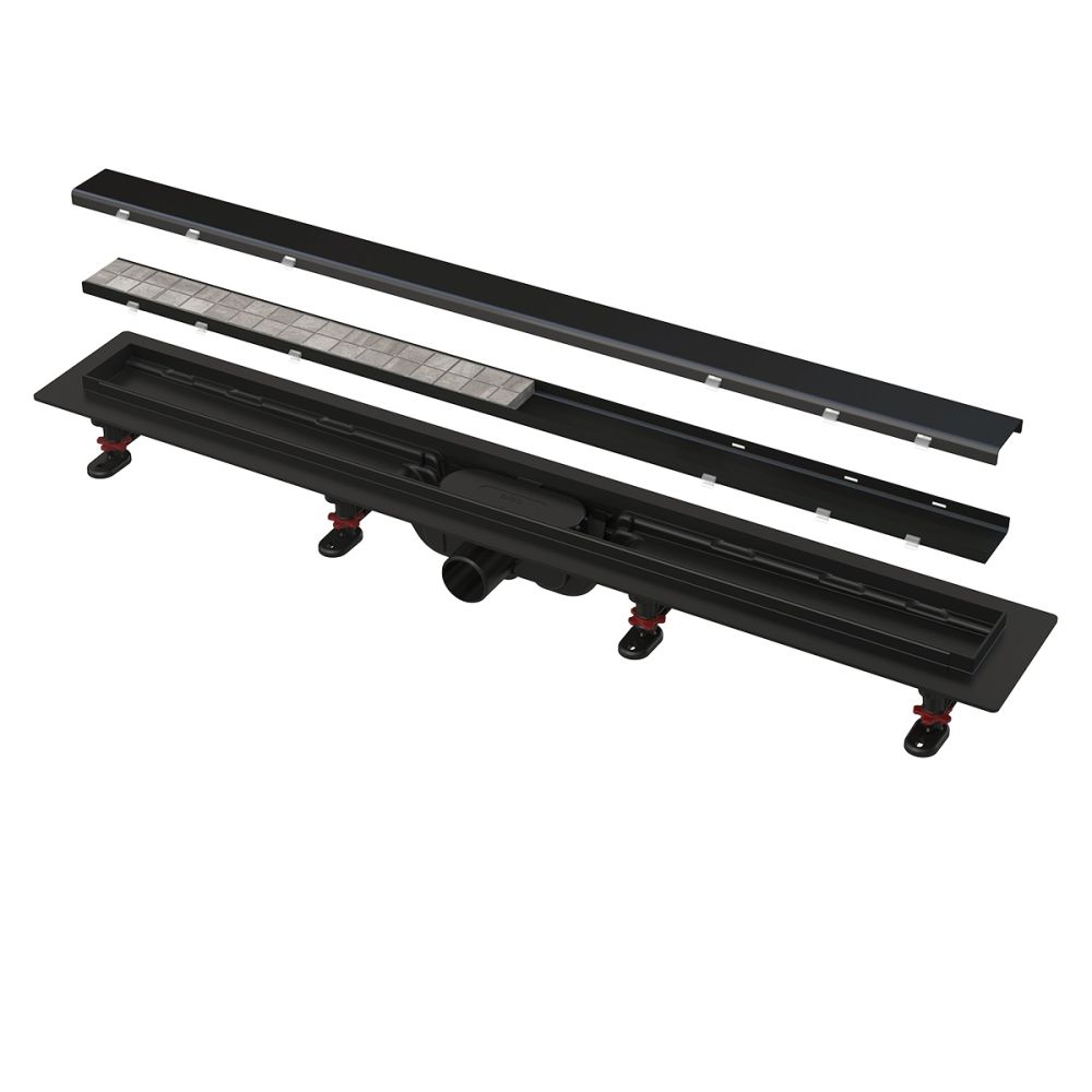 Душевой канал AlcaPlast APZ19BLACK-850 с решеткой под плитку