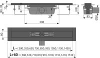 Душовий канал AlcaPlast APZ1BLACK-1450 без решітки