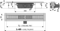 Душевой канал AlcaPlast APZ1SMART-LINE-950 с решеткой