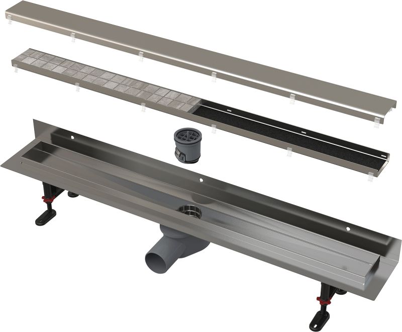 Душовий канал AlcaPlast APZ23-DOUBLE9-850 з решіткою під плитку